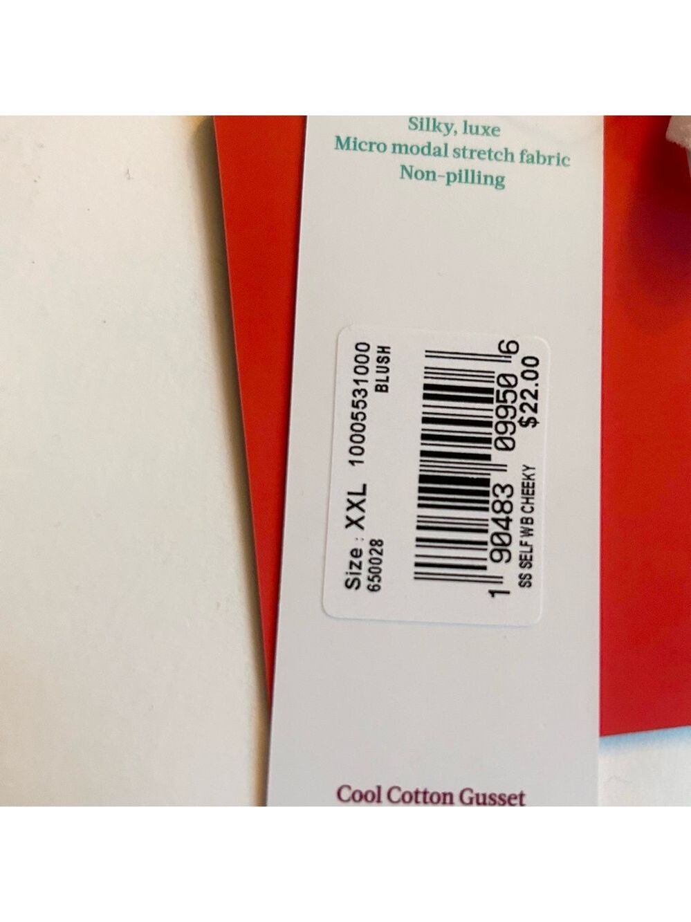 Tommy John Cool Cotton Panties Black Red Pink Size XXL NWT - Picture 5 of 7